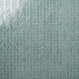 Brookline Chevron Marine Blue 1x5 Glossy Ceramic Mosaic Tile