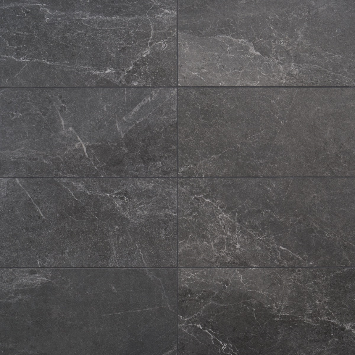 ZenTech Graphite Gray 12x24 Matte Porcelain Tile by Lux Tile