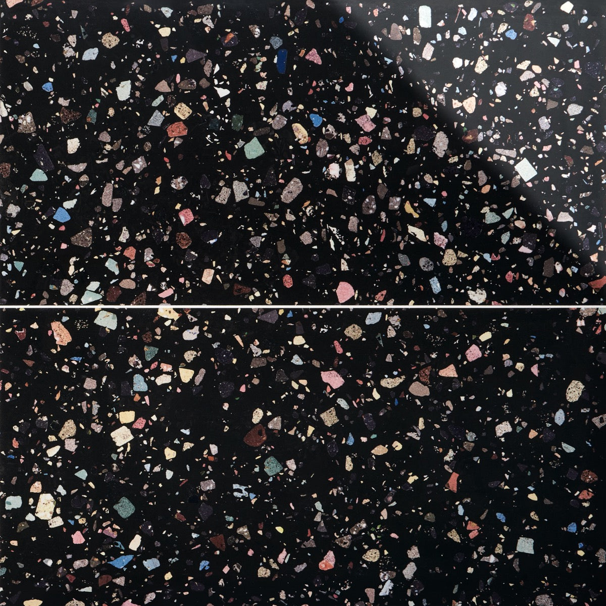 Bejeweled Black Multicolor 24x48 Polished Porcelain Tile - Lux Tile