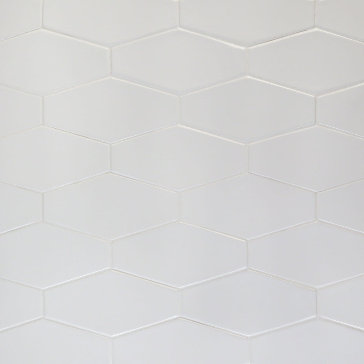 Manchester Bianco White 4x8 Hexagon Glazed Ceramic Wall Tile