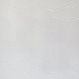 Manchester Bianco White 4x8 Hexagon Glazed Ceramic Wall Tile