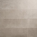 Stoneside Cream Beige Chevron 12x36 Matte Ceramic Tile