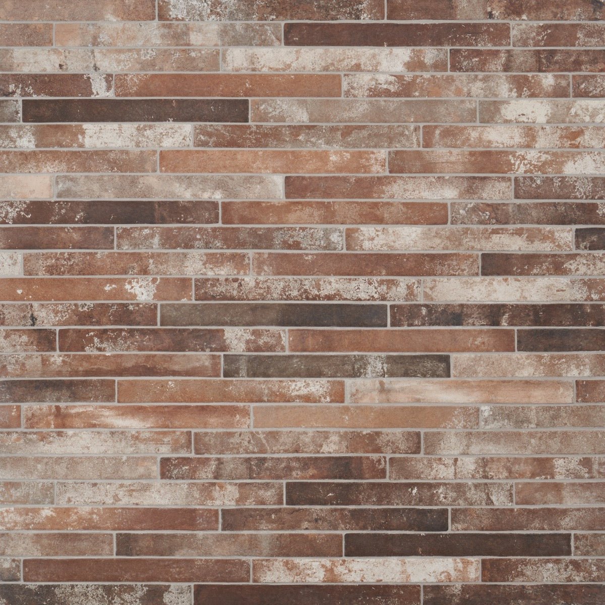 English Brick Red 2x18 Matte Porcelain Tile - Rustic Charm