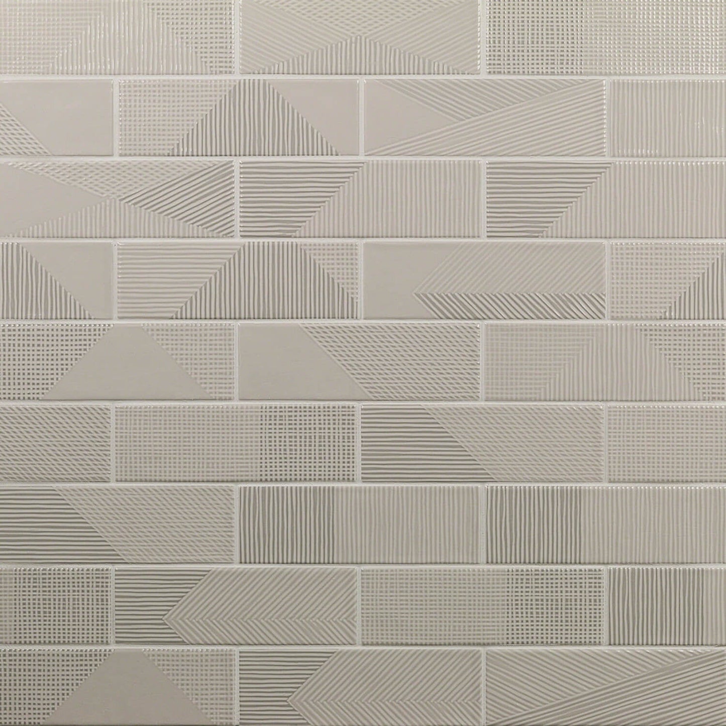 Lux Tile Enigma Gray Pearl 2x8 Textured Polished Ceramic Subway Tile
