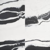Drama Waves Black & White 24x24 Matte Porcelain Tile by Lux Tile