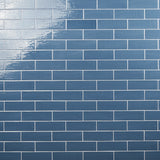Kiln Blue 3x9 Polished Porcelain Subway Tile - Lux Tile