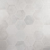 Lux Tile Terra Pompeii Blanco 8" Hexagon Matte Porcelain Tile