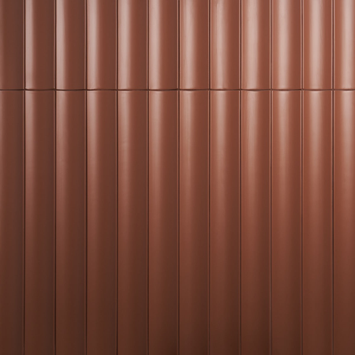 Roller Fluted Column Terracotta 4x36 3D Handmade Matte Ceramic Tile