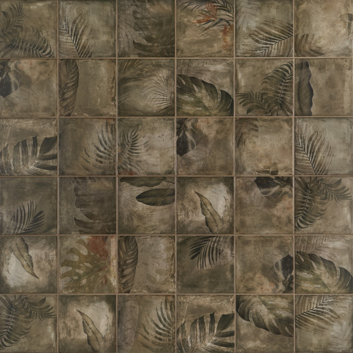 Angela Harris Wilder Dark Deco 8x8 Matte Ceramic Tile