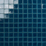 Breeze Ocean Blue 5" Crackled Glossy Porcelain Tile - Lux Tile