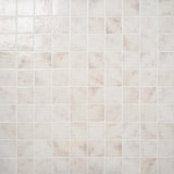 Greta Seashell White 5x5 Glossy Textured Porcelain Tile by Lux Tile