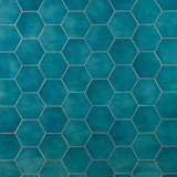 Cavallo Fiji Blue 7" Hexagon Glossy Porcelain Tile