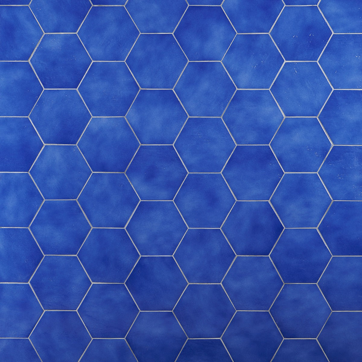 Cavallo Poseidon Blue 7" Hexagon Glossy Porcelain Tile - Lux Tile