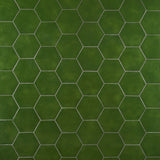 Cavallo Monaco Green 7" Hexagon Glossy Porcelain Tile - Lux Tile