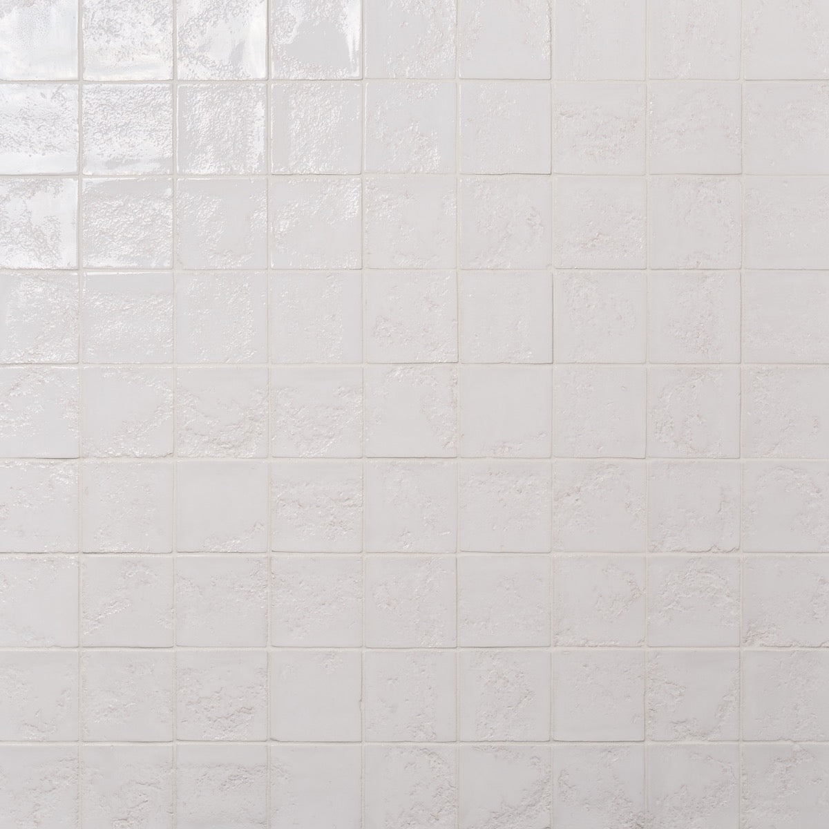 Navari White 5x5 Textured Glossy Ceramic Tile by Lux Tile