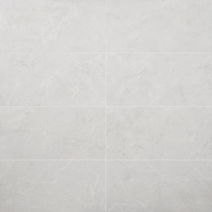 Boscato Cream White 12x24 Marble Look Matte Porcelain Tile