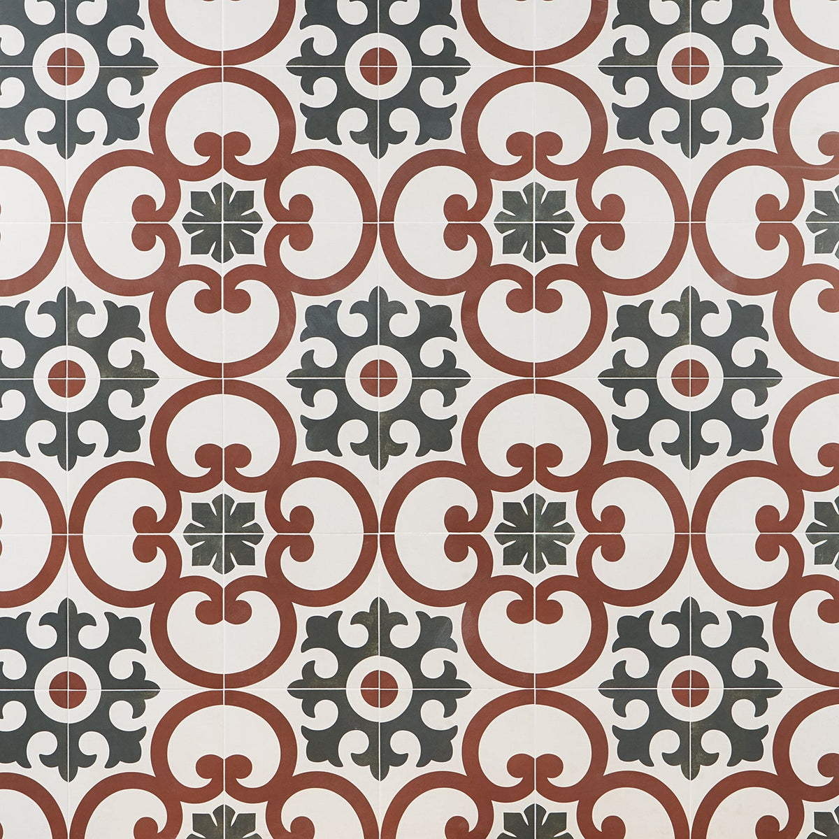Lapaz Dahlia Red 9x9 Matte Porcelain Tile - Mediterranean Design