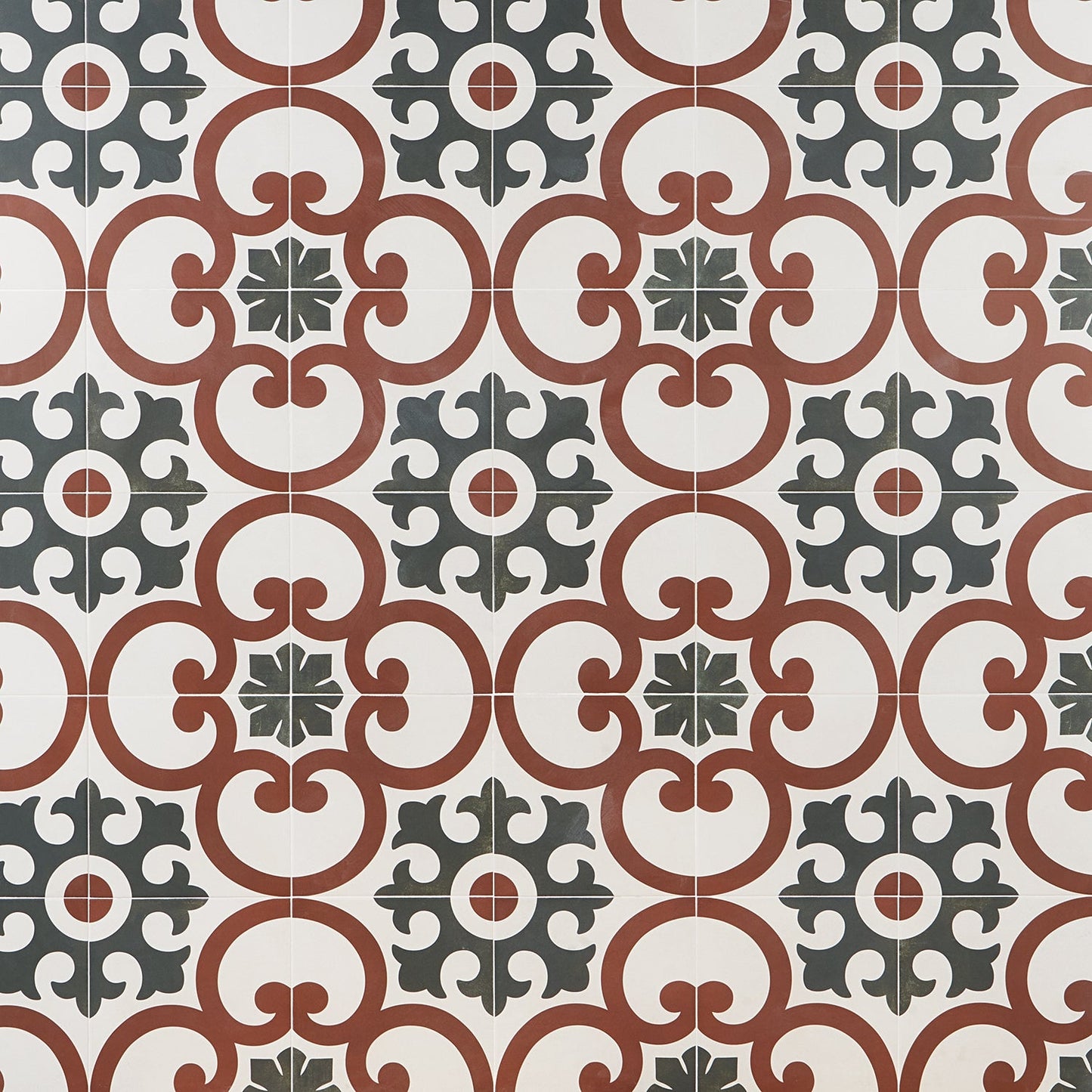 Lapaz Dahlia Red 9x9 Matte Porcelain Tile - Mediterranean Design