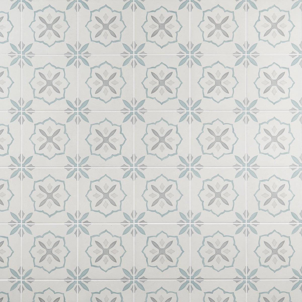 Lapaz Stella Blue 9x9 Matte Porcelain Tile - Mediterranean Encaustic Look