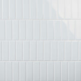 Lux Tile Rise Ice Blue 4x12 Beveled Glossy Ceramic Subway Tile