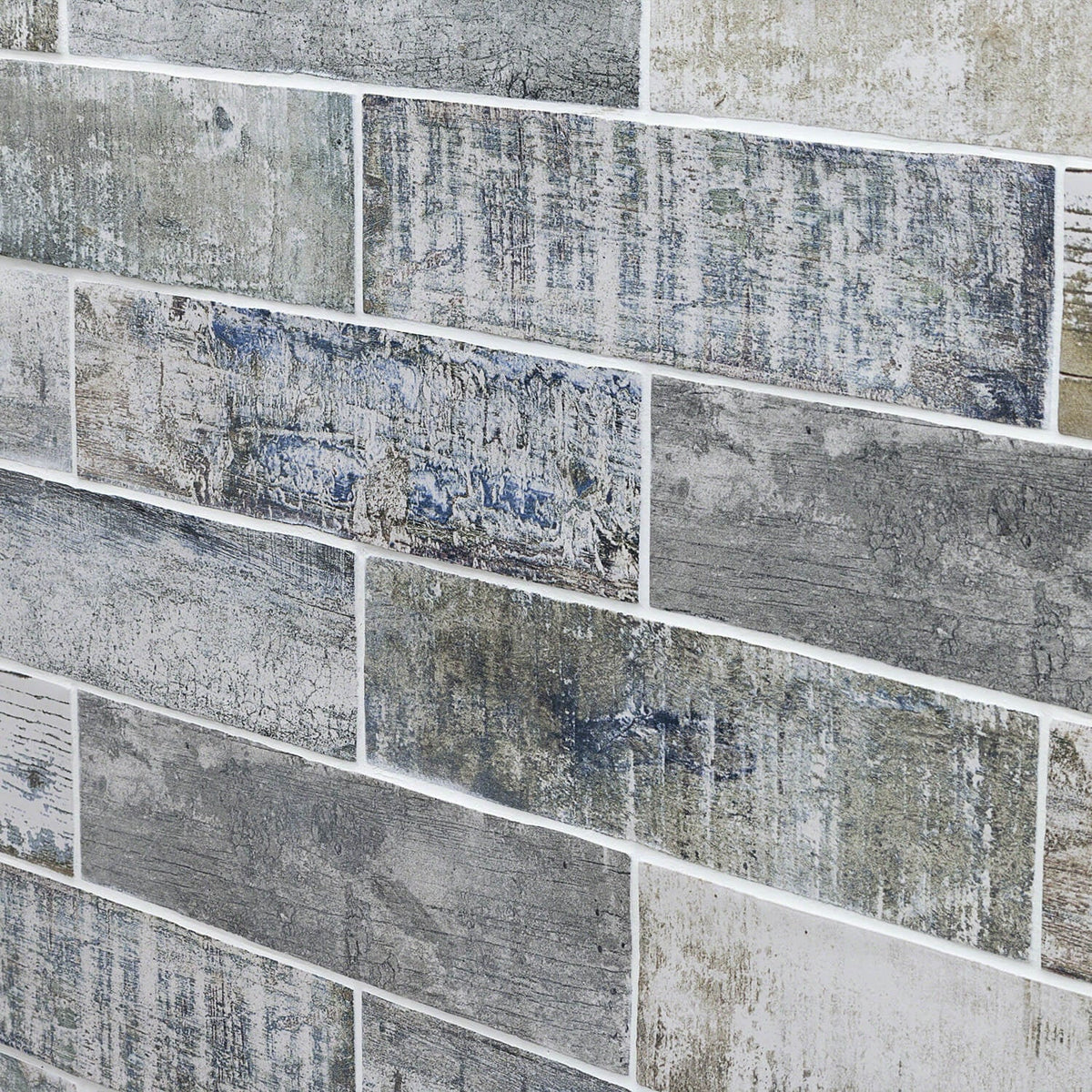 Bayou Riverwood Gray 3x12 Matte Ceramic Subway Tile - Weathered Wood Look