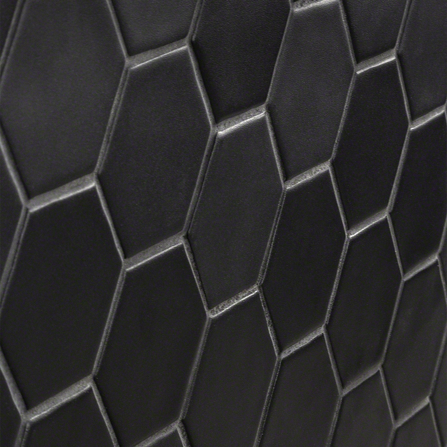 Meadowmere Black 3" Hexagon Matte Ceramic Tile - Lux Tile