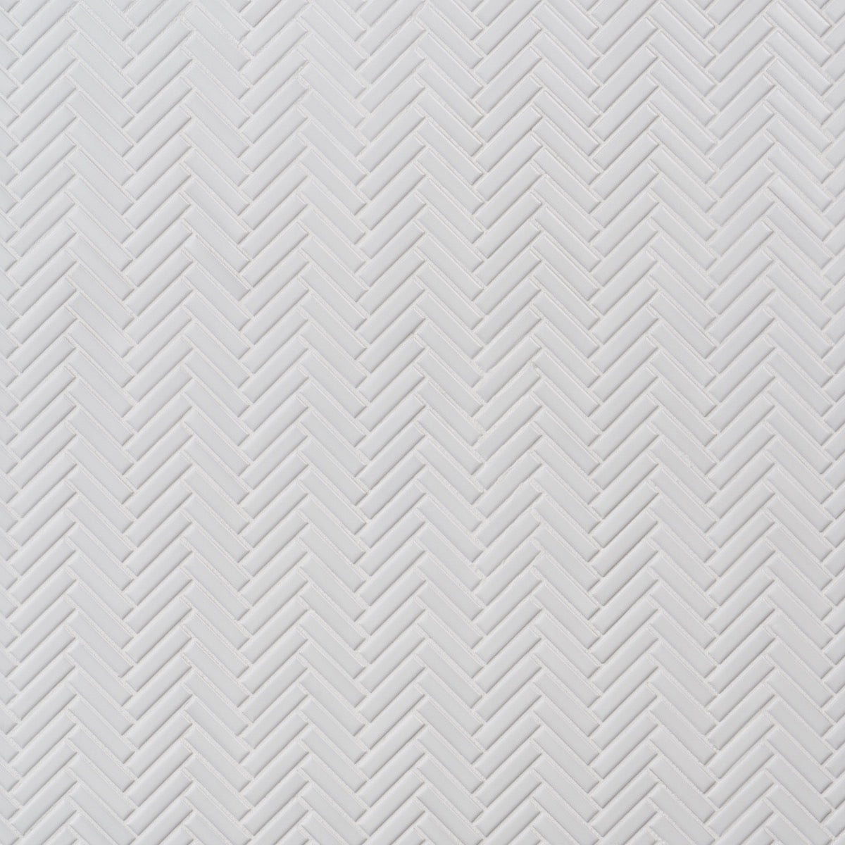 Kai White 1x2" Herringbone Matte Porcelain Mosaic Tile by Lux Tile