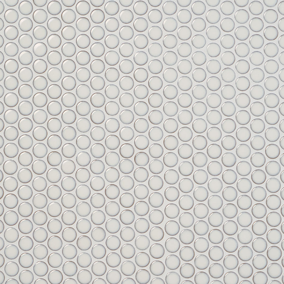 Nirvana Snow White Penny Round Polished Porcelain Mosaic Tile
