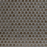 Nirvana Dark Gray Rimmed 1" Circle Polished Porcelain Mosaic Tile - Lux Tile