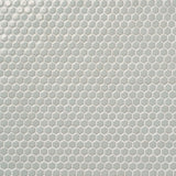 Eden Antiguan Sky Gray Rimmed Hexagon Polished Porcelain Mosaic Tile
