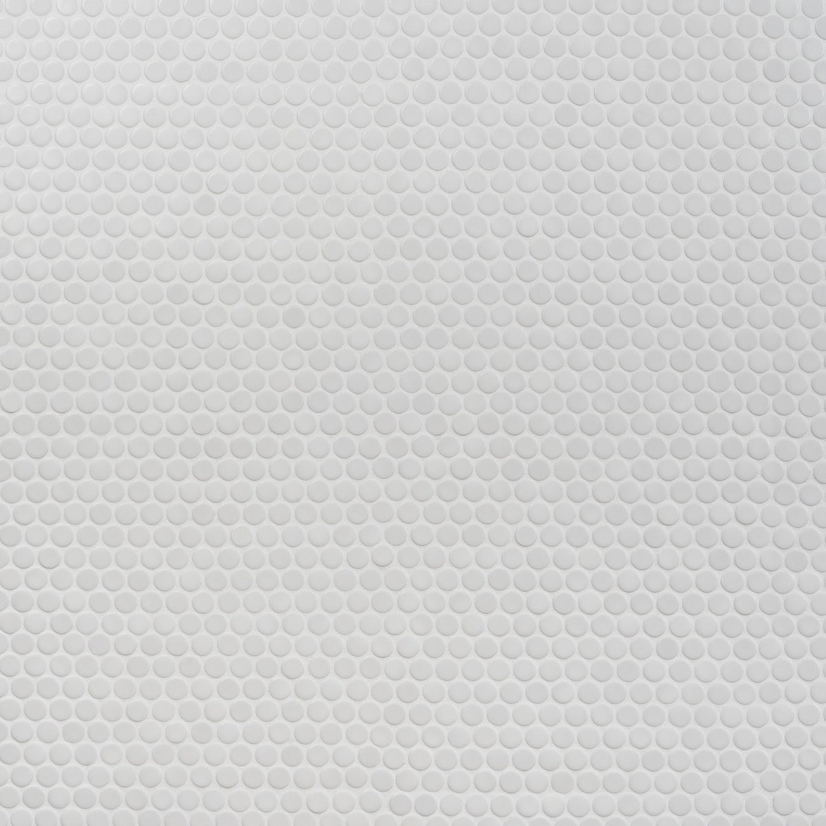 Eden White Penny Round Matte Porcelain Mosaic Tile for Bathrooms and Backsplashes