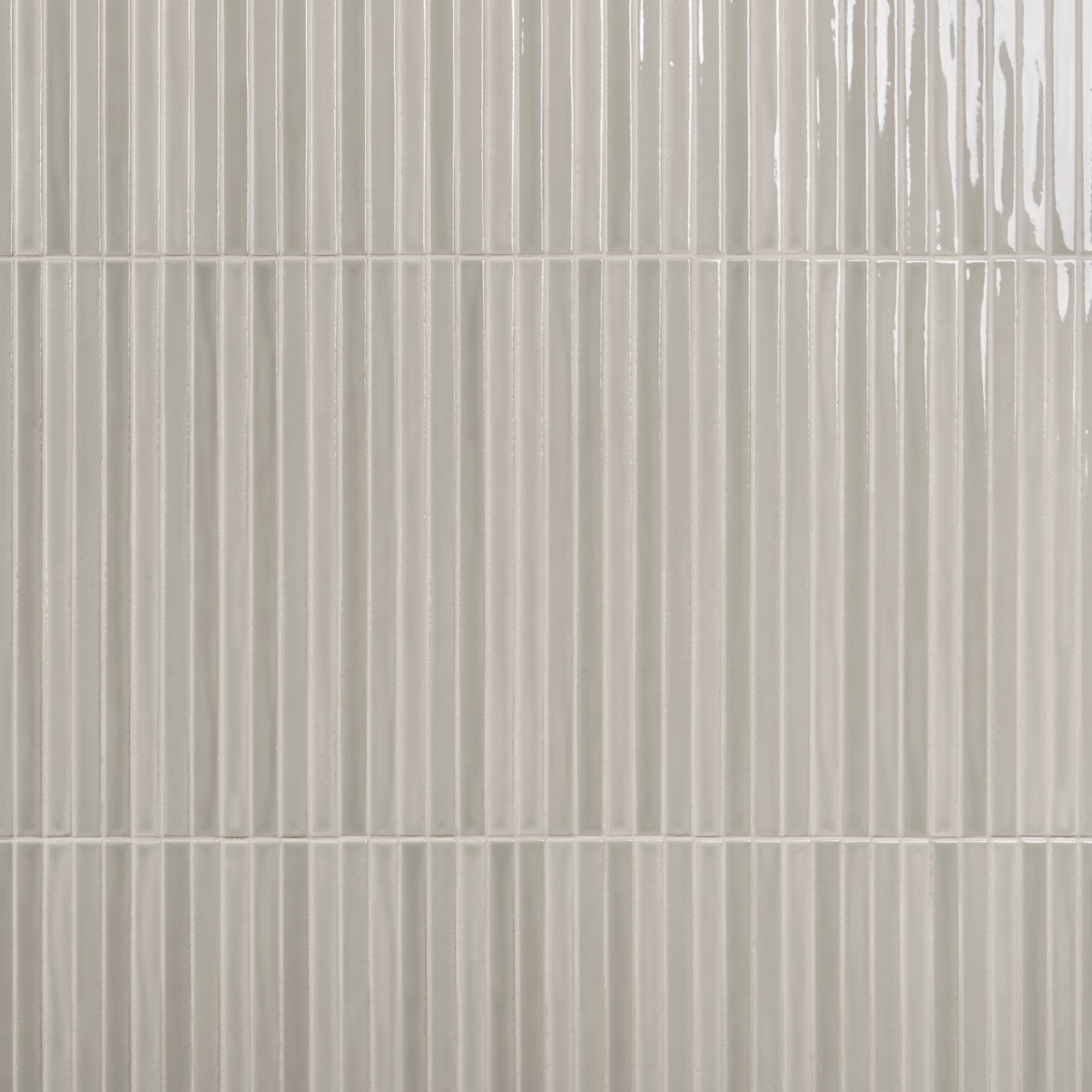 Kanbina Sage Gray 5x18 Glossy Ceramic Mosaic Tile