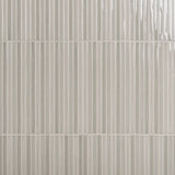 Kanbina Sage Gray 5x18 Glossy Ceramic Mosaic Tile