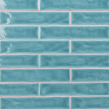 Lux Tile Seaport Aquamarine 2x10 Polished Ceramic Subway Tile