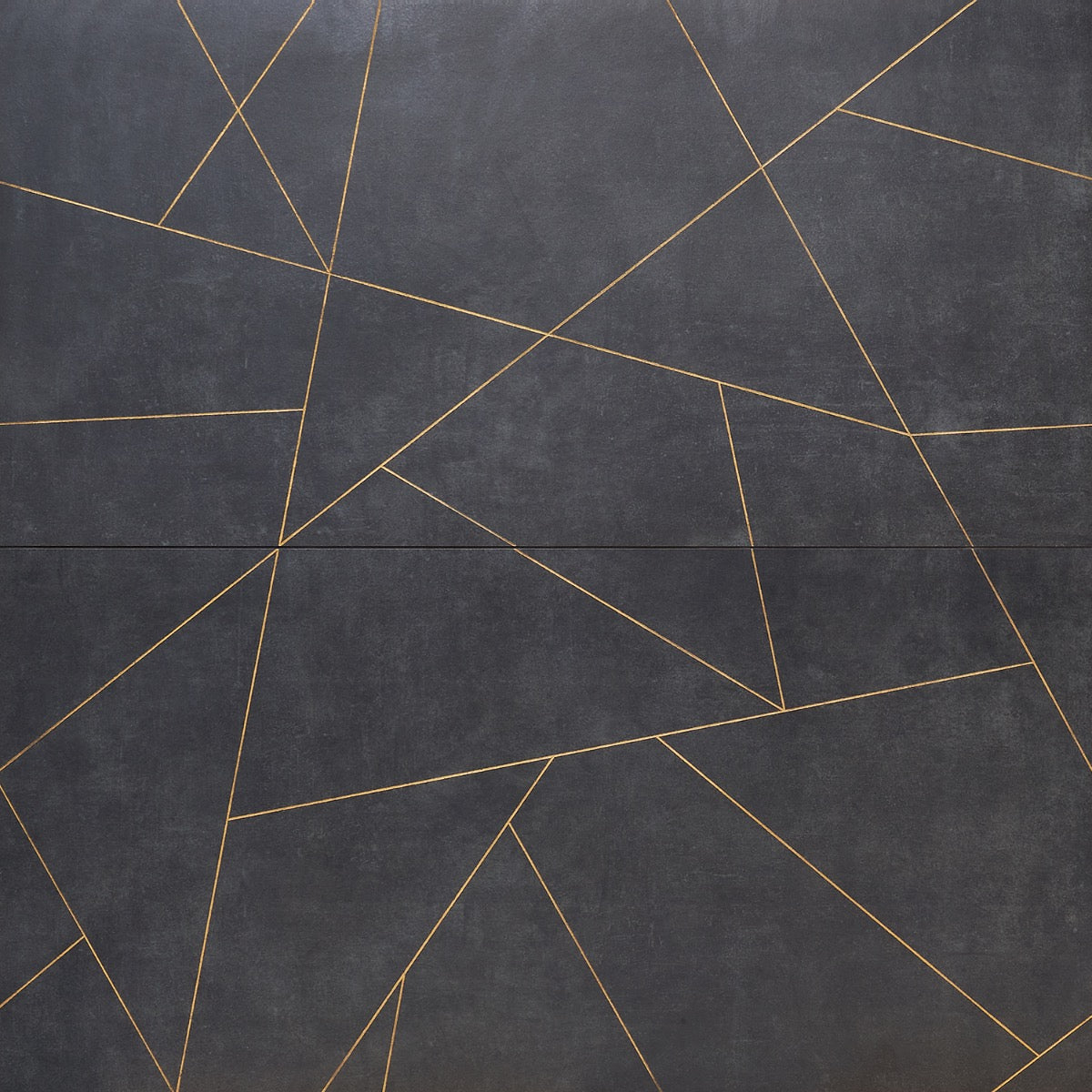 Whitney Ardesia Charcoal Black and Gold Line 24x48 Matte Porcelain Wall Tile
