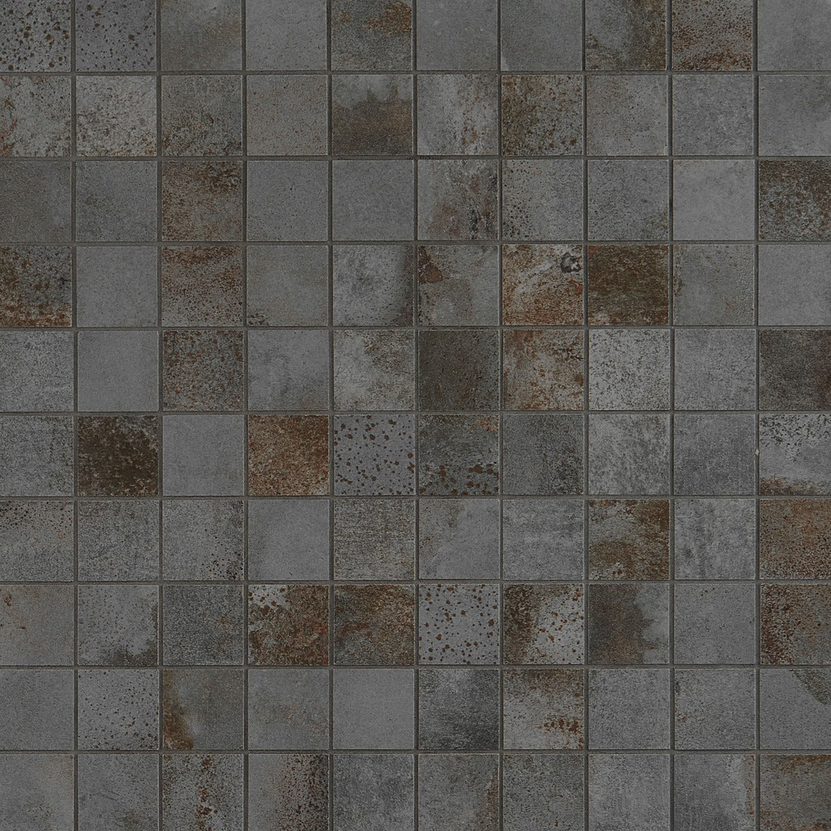 Angela Harris Flatiron Graphite Gray 2x2 Matte Porcelain Mosaic Tile