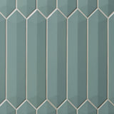 Kent Jade Green 3D Picket Polished Ceramic Wall Tile - Lux Tile