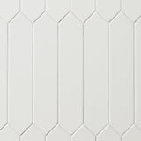 Kent White 3x12 Picket Polished Ceramic Wall Tile by Lux Tile