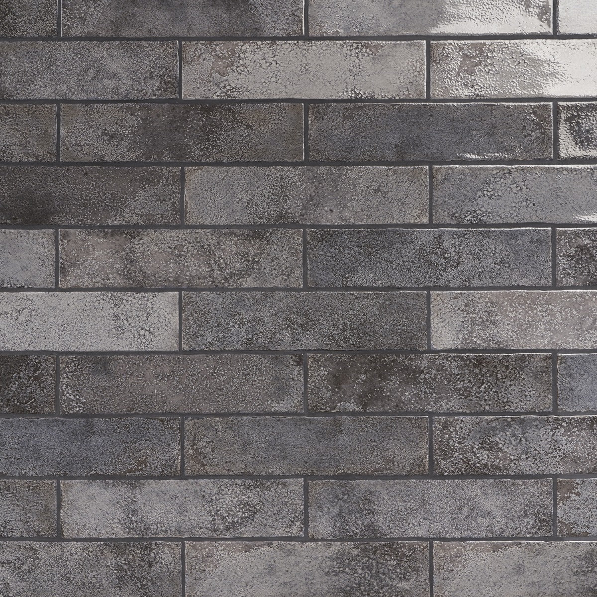 Kalay Antracite Gray 3x12 Glossy Ceramic Subway Tile - Lux Tile