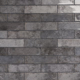 Kalay Antracite Gray 3x12 Glossy Ceramic Subway Tile - Lux Tile