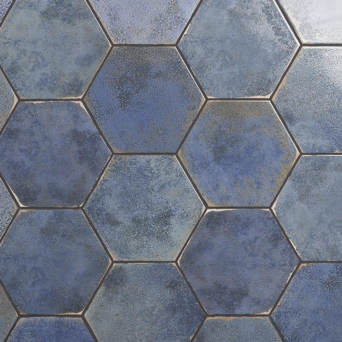 Kalay Blue 9" Hexagon Polished Porcelain Tile - Lux Tile