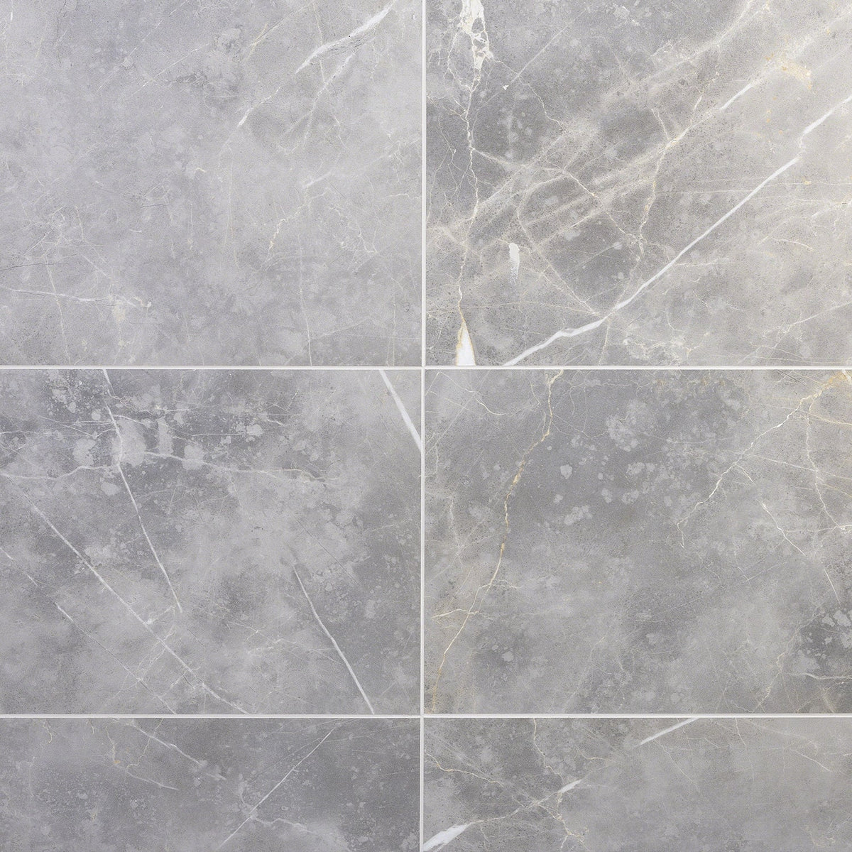 Lux Tile Marble Tech Grigio Imperiale Gray 12x24 Matte Porcelain Tile
