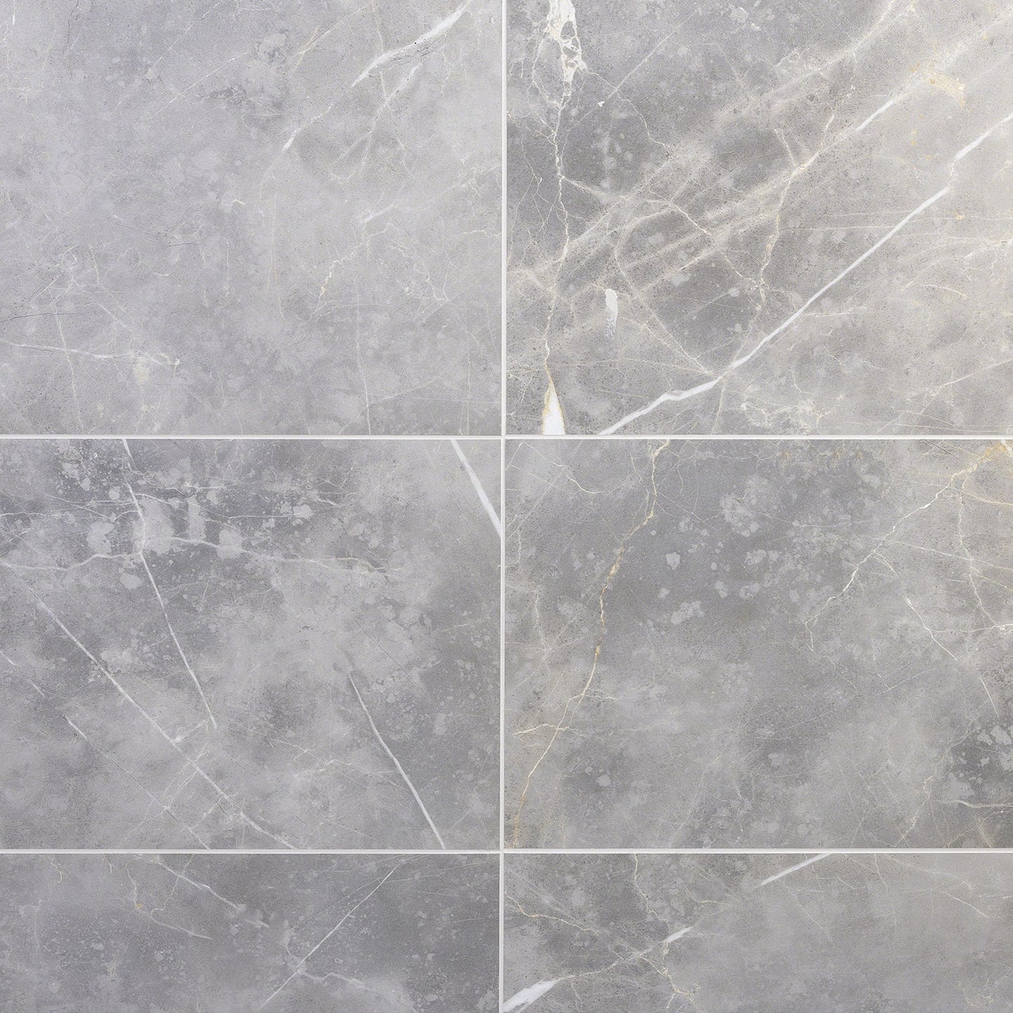 Lux Tile Marble Tech Grigio Imperiale Gray 12x24 Matte Porcelain Tile