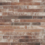 English Brick Red 2x18 Matte Porcelain Tile - Rustic Charm