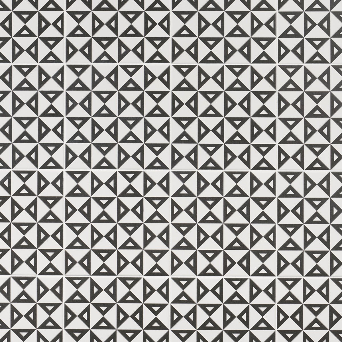 B2W Black & White 8x8 Matte Porcelain Tile - Lux Tile