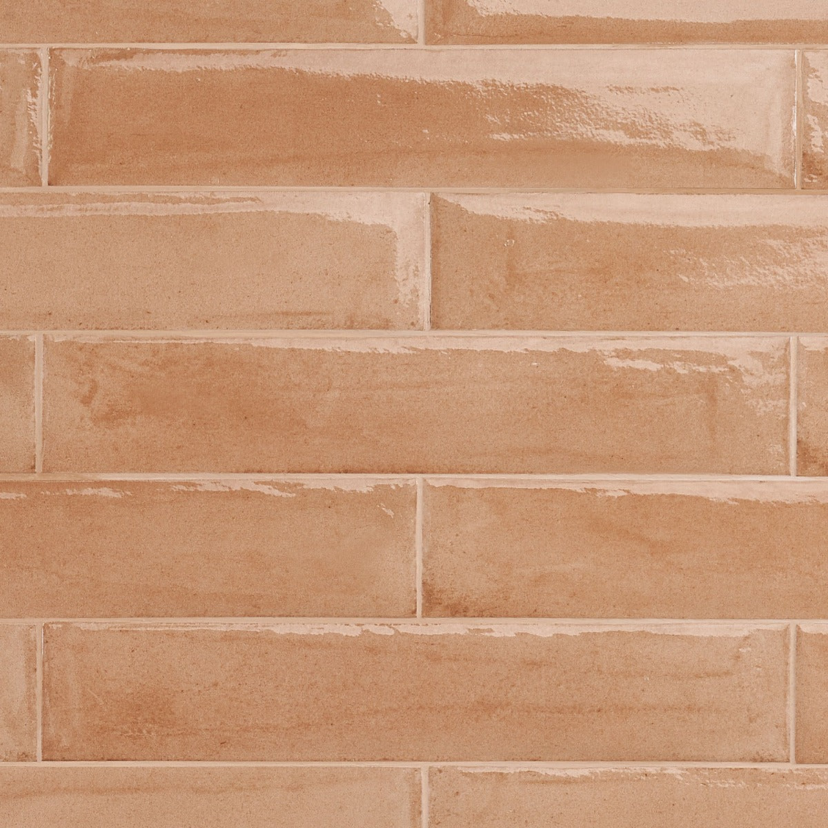 Lux Tile Paint Terracotta Brown 3x16 Glossy Porcelain Subway Tile