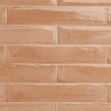 Lux Tile Paint Terracotta Brown 3x16 Glossy Porcelain Subway Tile