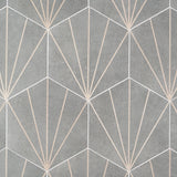 Lux Tile Pergola Beams Graphite Gray 12.5" Hexagon Matte Porcelain Tile