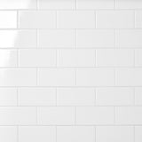 Basic White 3x6 Polished Ceramic Subway Tile for Bathroom and Kitchen Walls