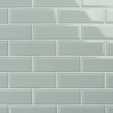 Lux Tile Rise Sage Green 4x12 Beveled Glossy Ceramic Subway Tile